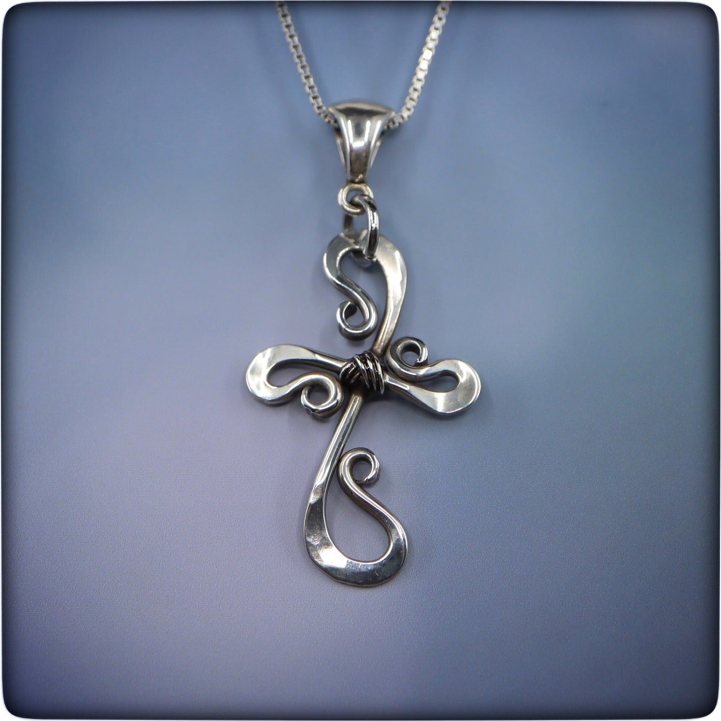 Loving Kindness Sterling Silver Handcrafted Cross Petite