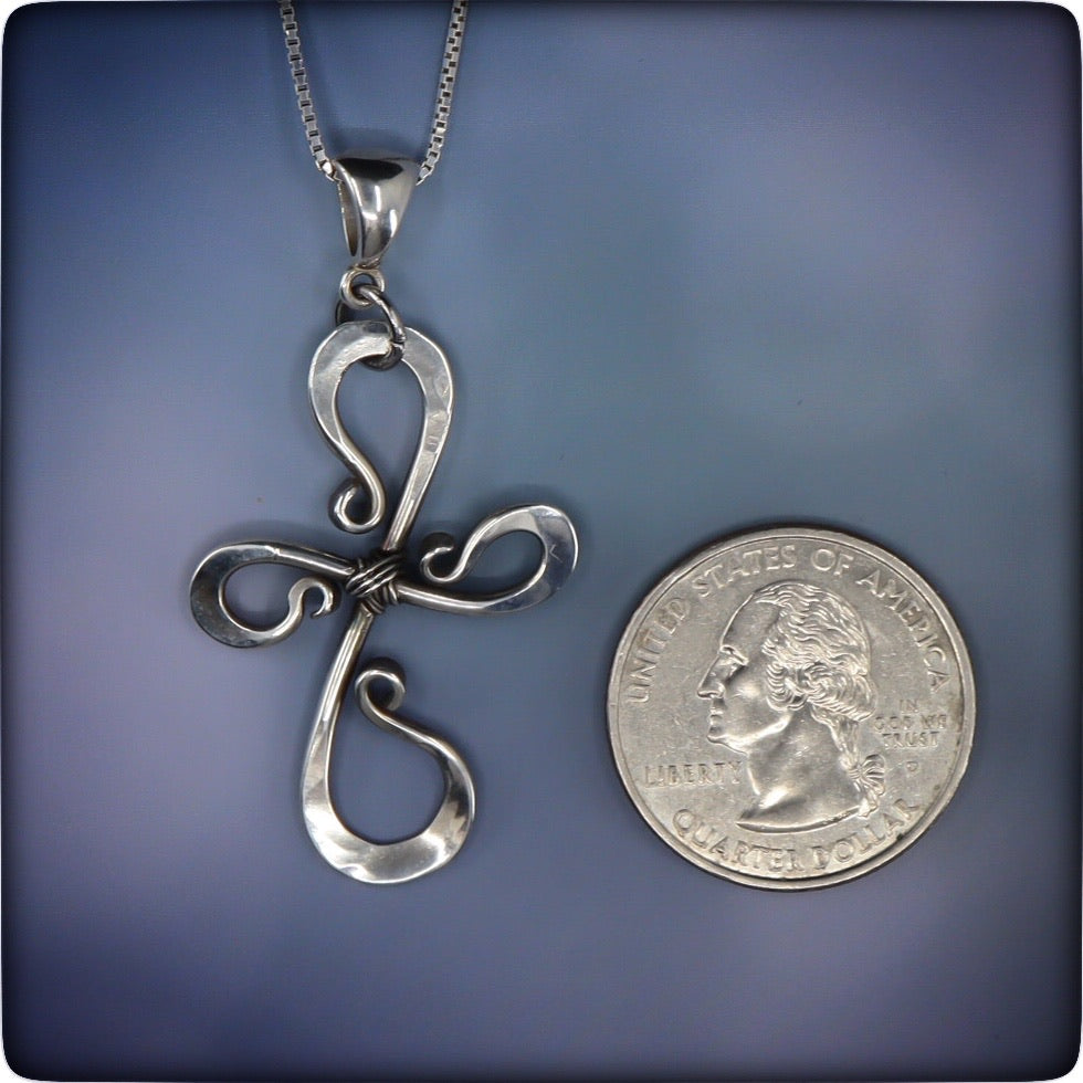 Loving Kindness Sterling Silver Handcrafted Cross