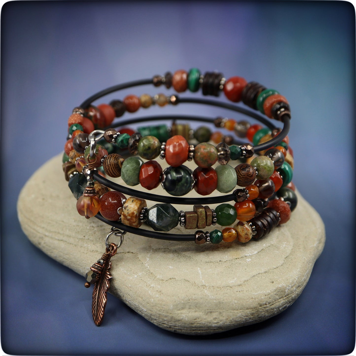 "Life is Good" Coil Bracelet