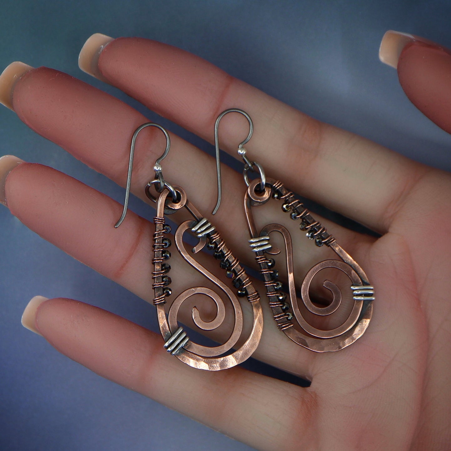 Copper Breeze Hoop Earrings