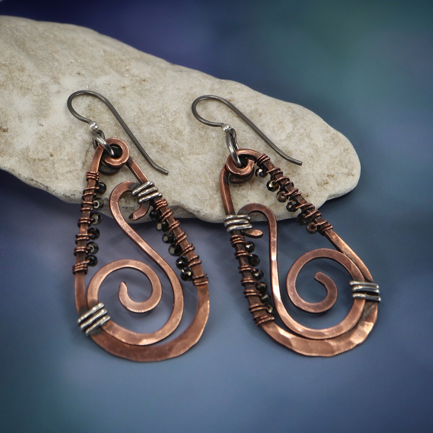 Copper Breeze Hoop Earrings