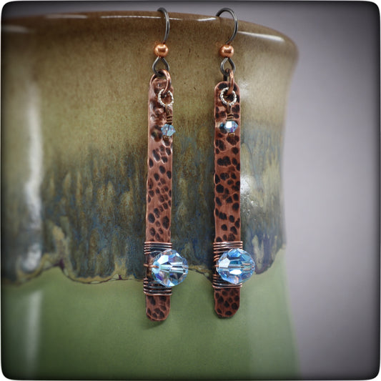 Boho Free Spirit Earrings Aquamarine