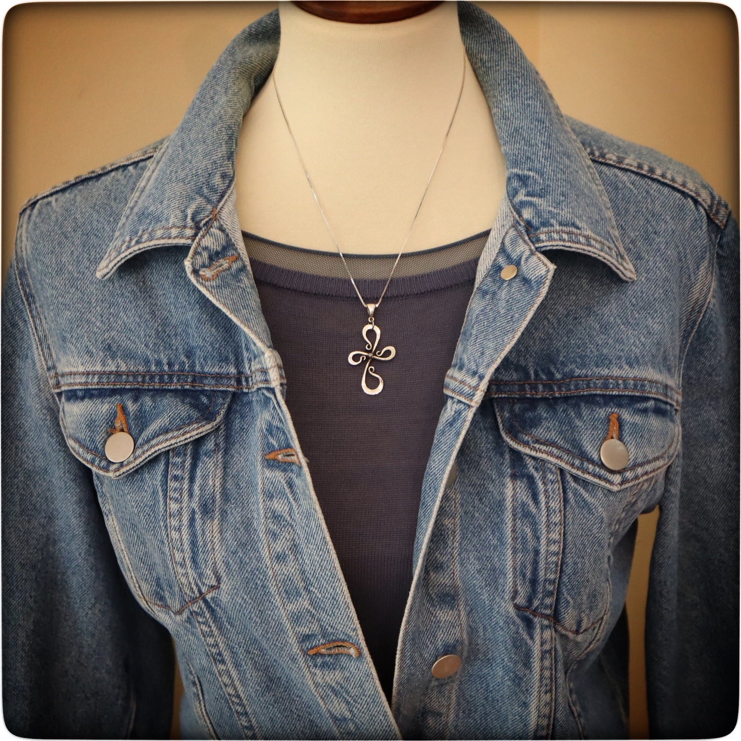 Loving Kindness Sterling Silver Handcrafted Cross