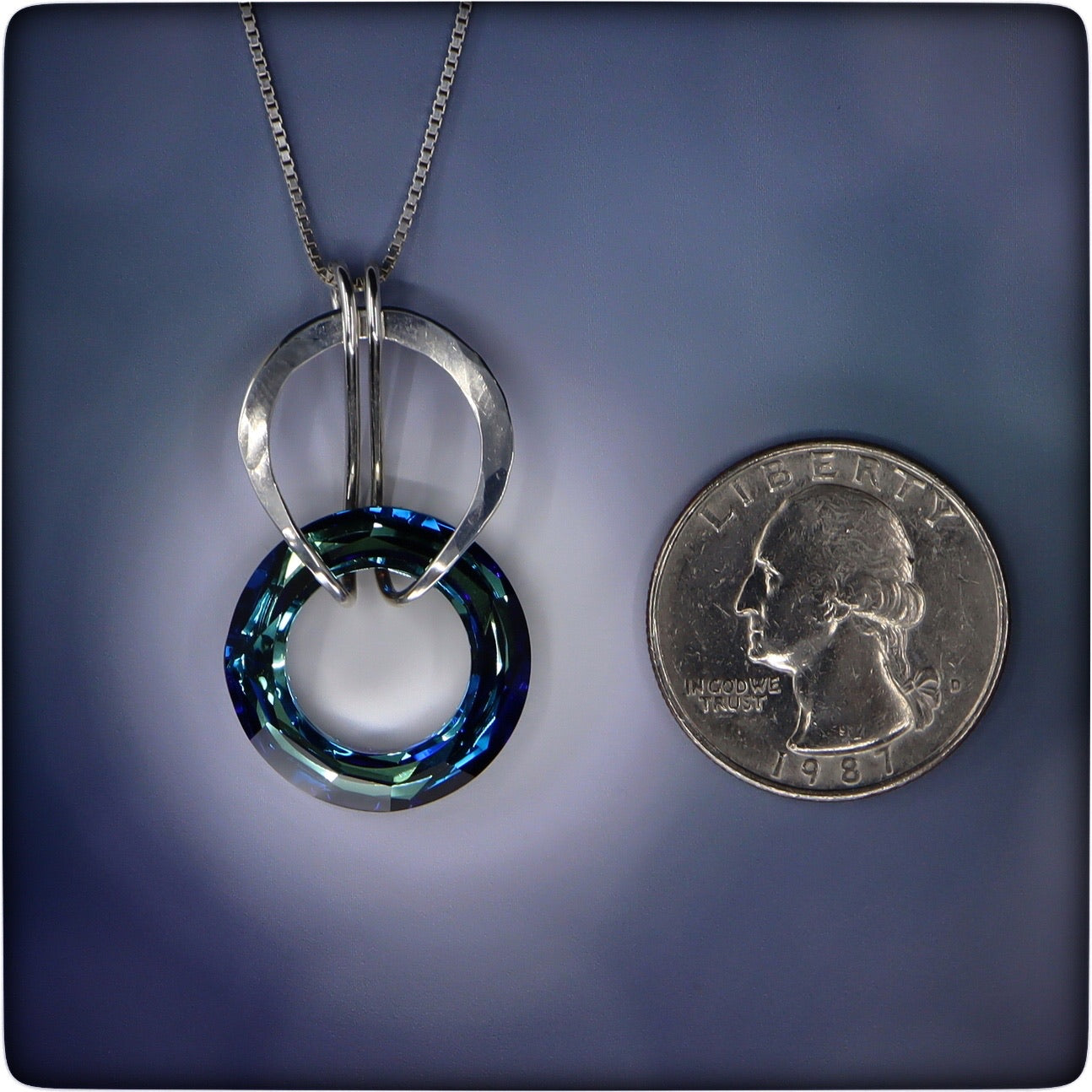 Circle of Life Swarovski Crystal Bermuda Blue