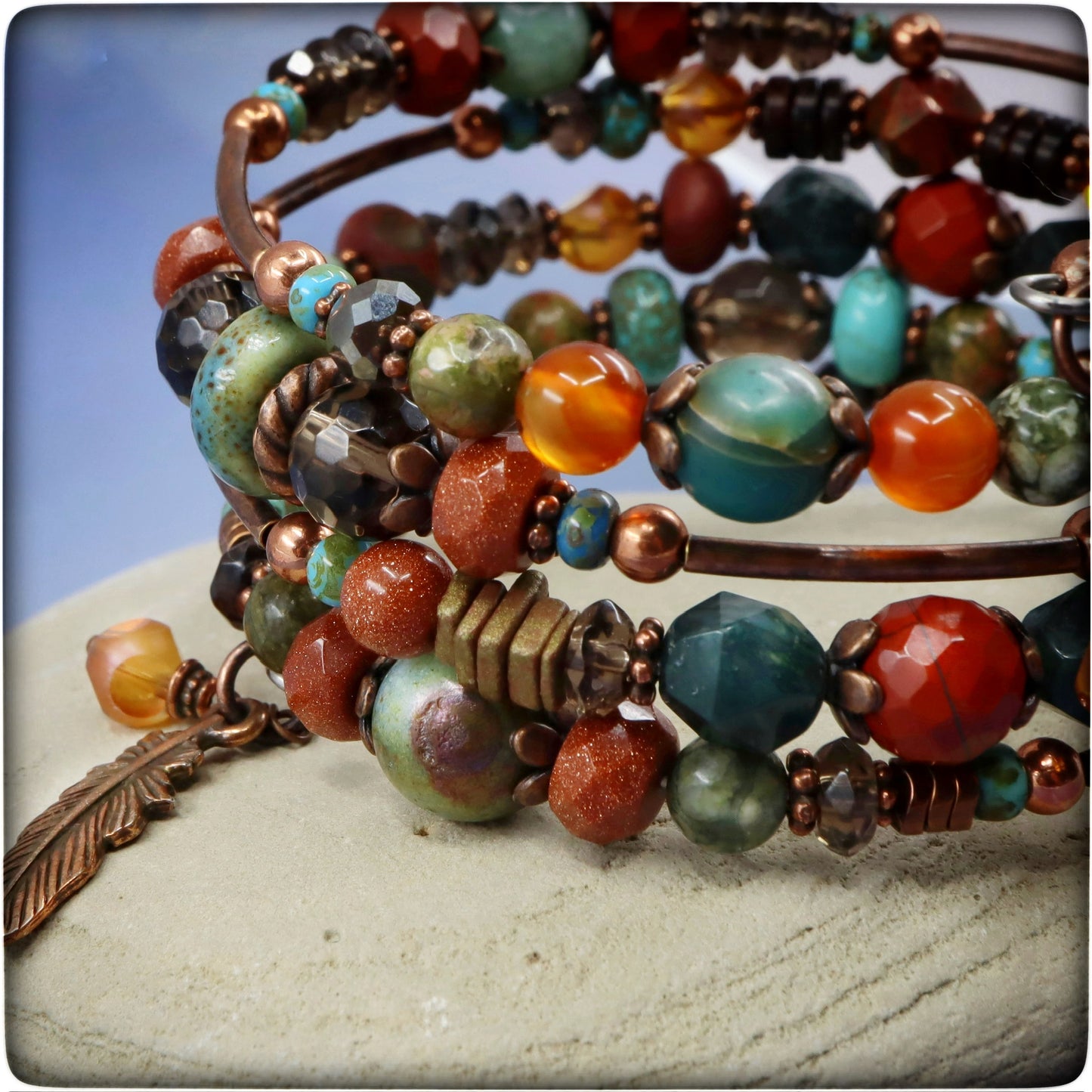 "Life is Good" Coil Bracelet