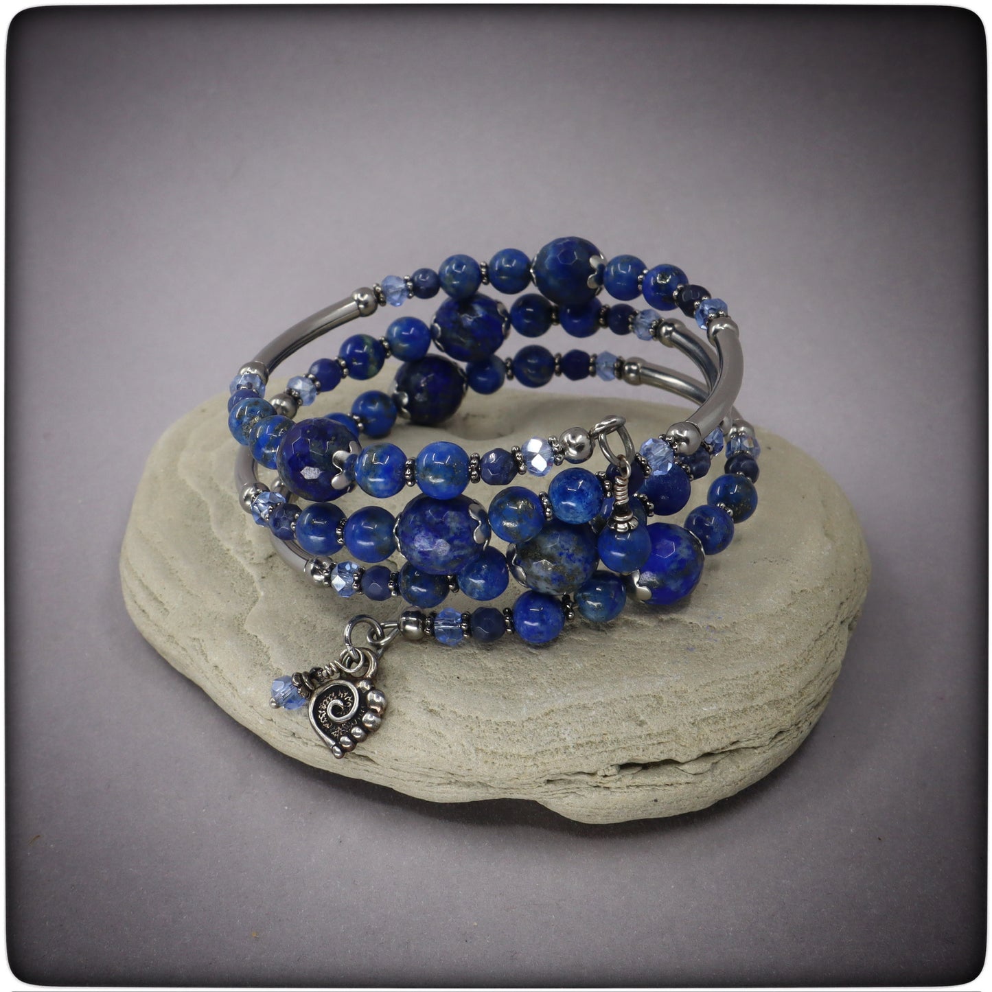 "Forever in Blue Jeans"  Coil Bracelet