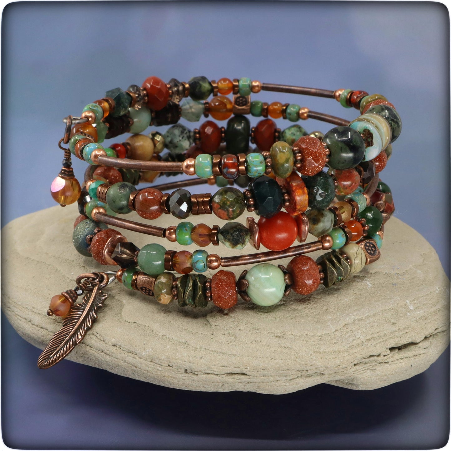 "Life is Good" Coil Bracelet