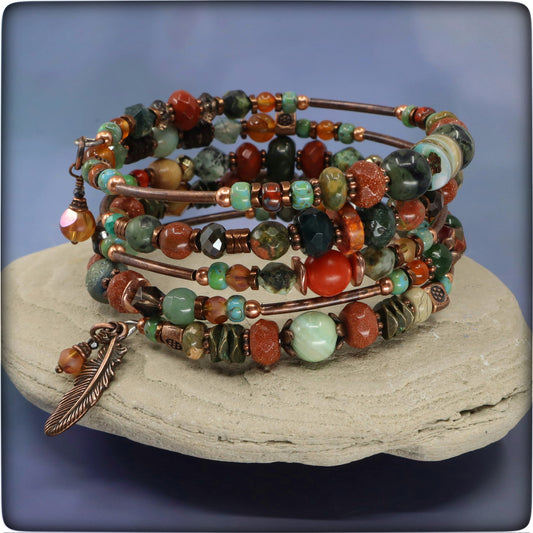 "Life is Good" Coil Bracelet