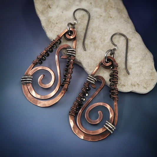 Copper Breeze Hoop Earrings