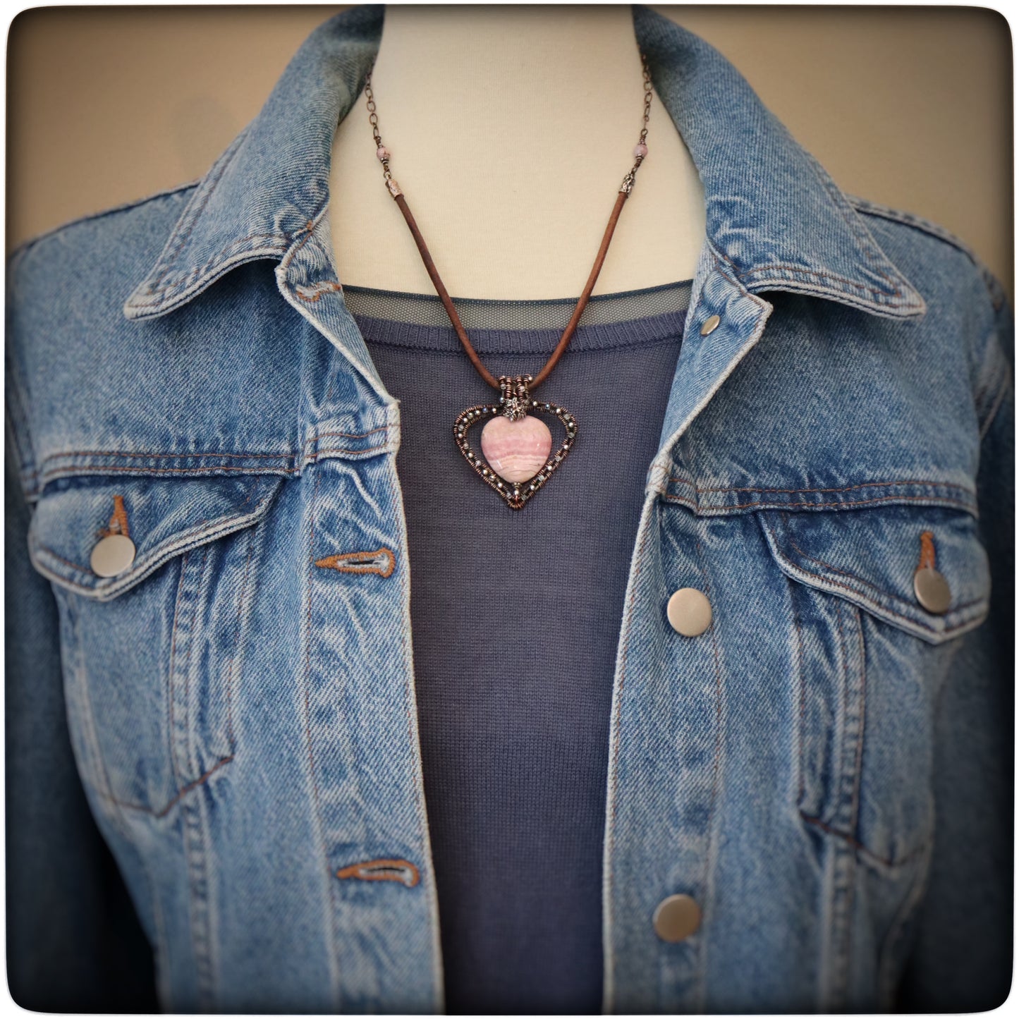 "Boho Beautiful" Rhodochrosite Necklace