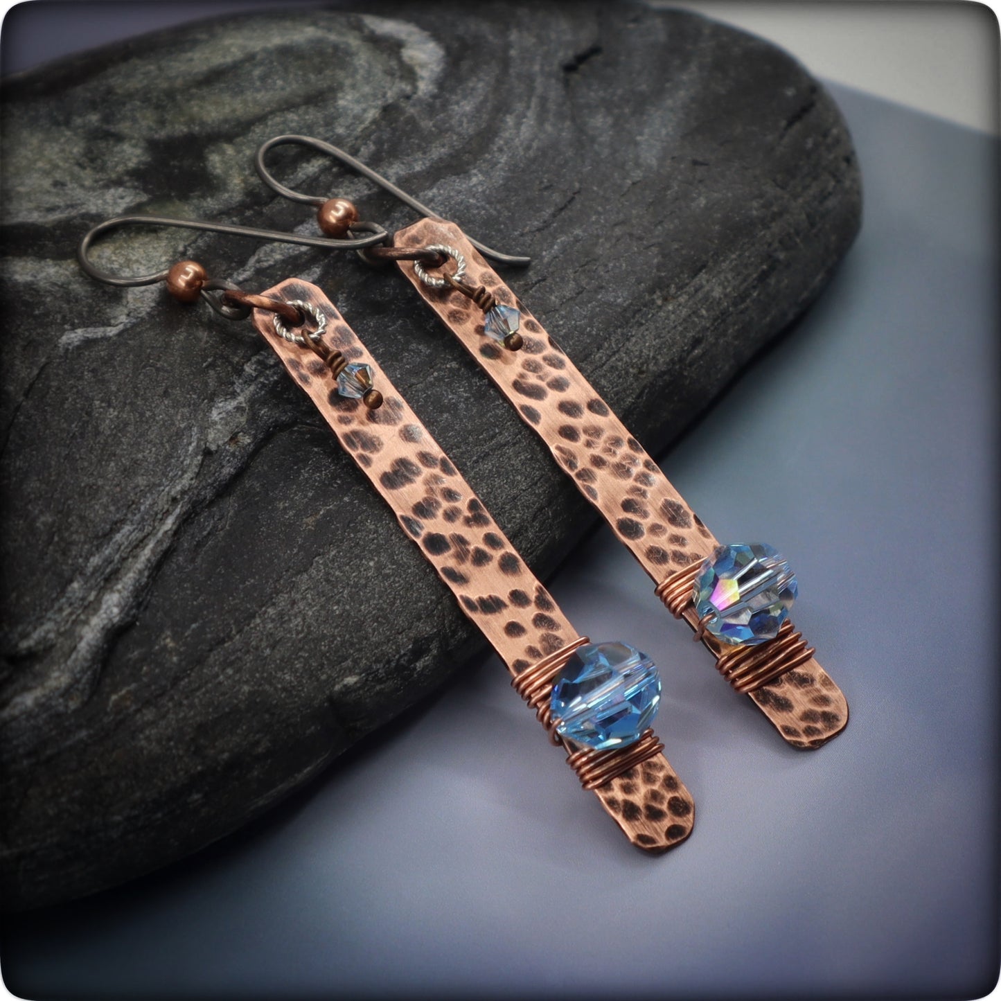 Boho Free Spirit Earrings Aquamarine