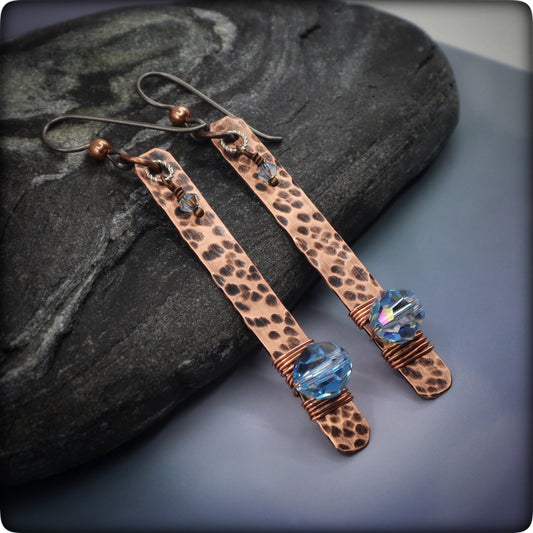 Boho Free Spirit Earrings Aquamarine